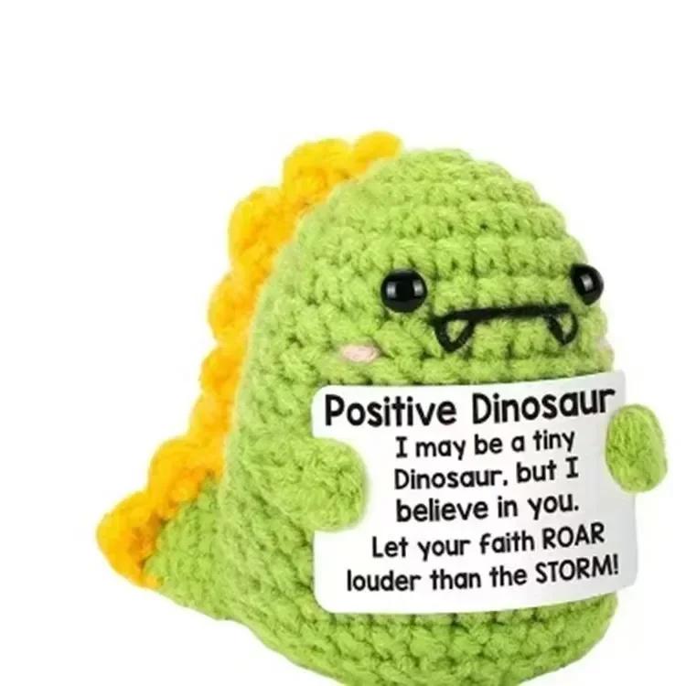 Sales Handmade Knitted Crochet Doll Pocket Hug Positive Energy Plush Toy - Funny Emotional Avocado Bee Turtle Duck