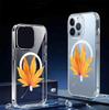 Maple Leaf Magnetic Clear Full Coverage Case for iPhone 15/16/17 Pro Max