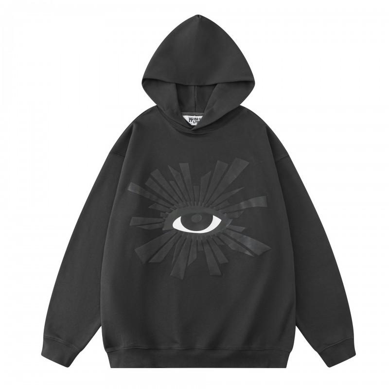 Unisex Oversized Hooded Sweatshirt With Print Design Heavyweight Cotton Blend Streetwear Style Winter