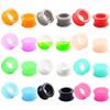 WKOUD Silicone Tunnels Ear Gauges 3-38mm Double Flared Saddle Expander For Women Men Body Piercing Jewelry Gauge