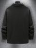 2024 Men's Casual Solid Color Single-Breasted Long-Sleeved Jacket - European & American Style.