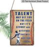 2D Flat 1pc Baseball Motivational Quote Metal Sign 7.87x11.81inch - Aluminum Inspirational Sports Decor for Home, Garage, Man Cave, Sports Room