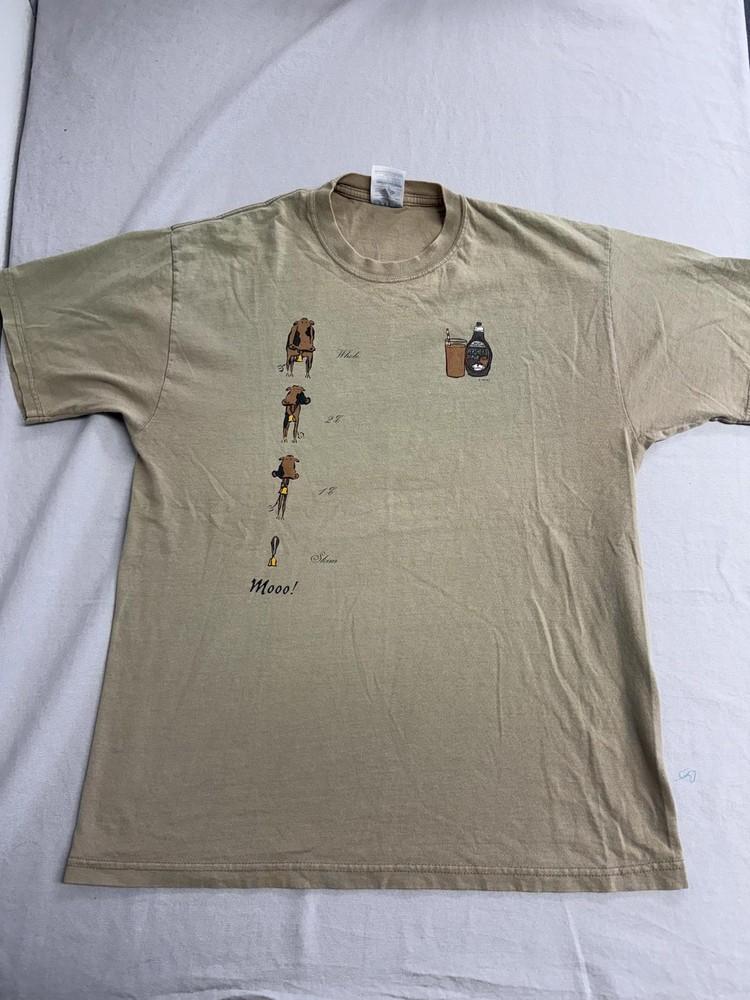 Винтажная футболка Hershey s Chocolate Syrup с коровами Moo Milk XL Унисекс XXXL