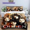 Queen Freddie Mercury Muster Bettwäsche, Steppbett Set Bettbezug Kissenbezug Zuhause Geburtstagsgeschenk (1 Bettbezug + 2 Kissenbezüge, ohne Füllung)