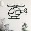 1pc Metal Helicopter Wall Art, Dynamic Helicopter Statue, Aviation Gift for Kids, Pilot Decor, Weatherproof Metal Sculpture for Garage, Backyard Fence