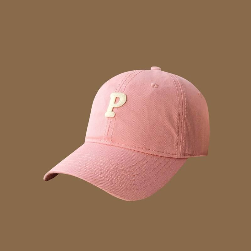 Korean Style Letter Baseball Cap Women Big Head Circumference Cap Simple Soft Top Sun Hat Men