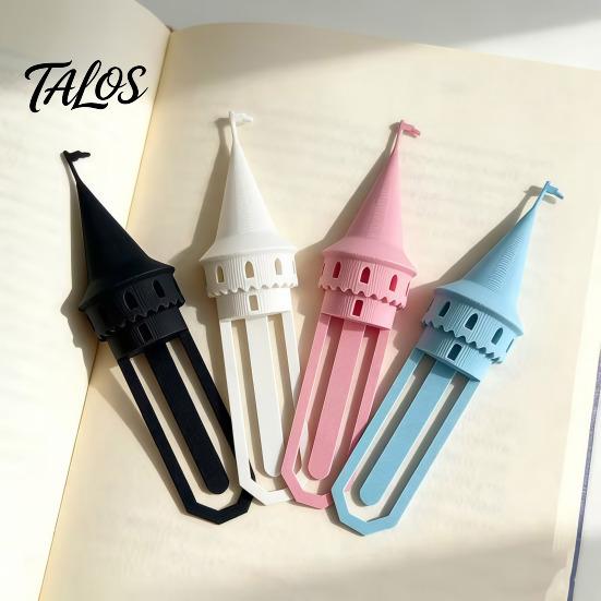 Tower Shaped Bookmark Castle Paper Clip Bookmark, 3D Printed Cute Book Page Fairy Tale Markers for Reading, Fantasy Medieval Paperclip Students