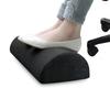 Under Desk Footrest Semi Circular Shape Memory Foam Foot Massaging Relaxing Office Foot Rest Accessories Black