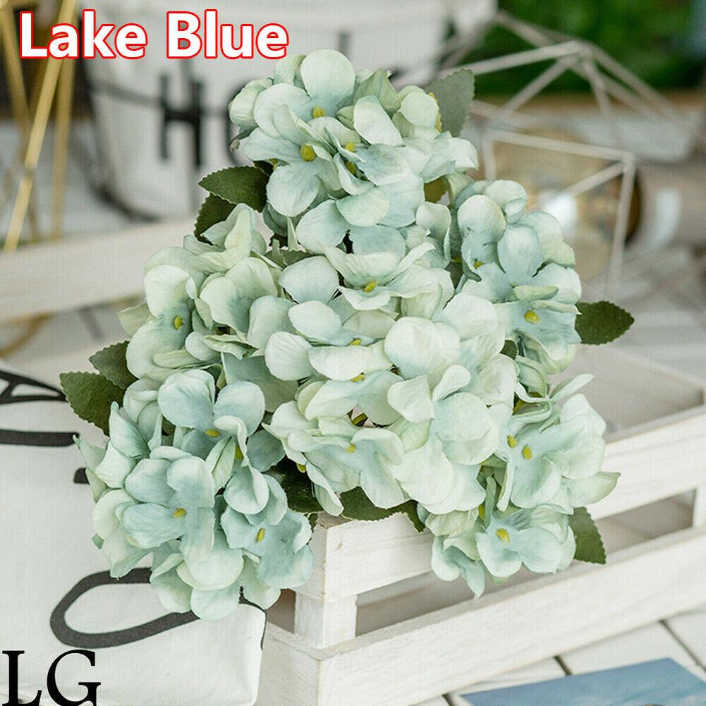 Artificial Silk Hydrangea Flowers Bouquet Fake Bloom Single Plastic Artificial Flower Shop Flower Arrangement Wedding Home Decor
