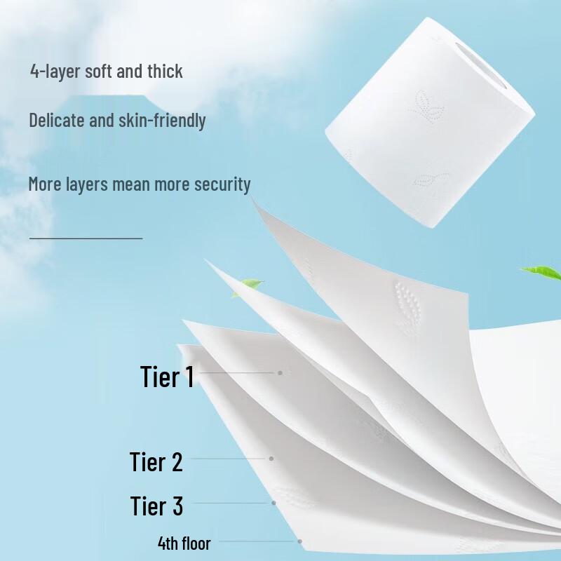 Heart to Heart Tea Leaf Embossed Toilet Paper Rolls