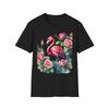 Flamingo & Rosen T-Shirt - Lebendige Sommermode, Geschenk für Naturliebhaber,