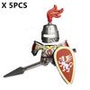 Medieval Ancient Castle Green Dragon Raven Knights Armour Assemble Scene Building Block Figures Children's Bricks DIY Toys Gifts