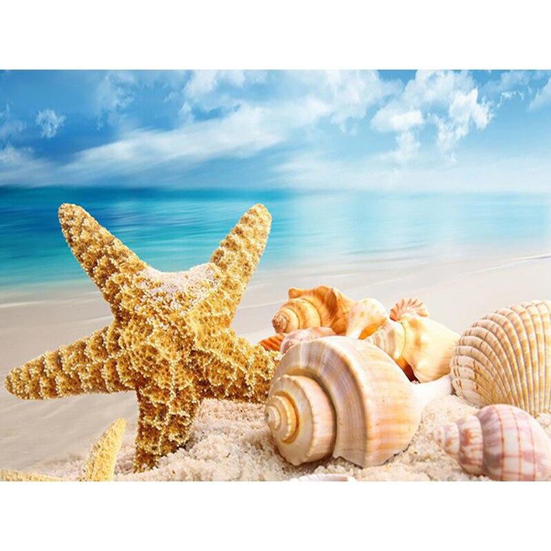New 5D DIY Sea View Diamond Painting Starfish Diamond Embroidery Animal Cross Stitch Full Round Drill Home Decor Art Gift