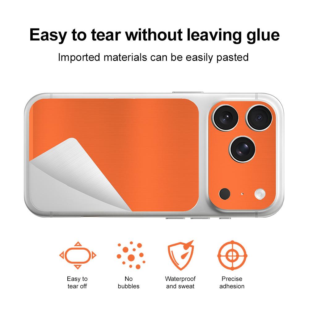 Applicable To iPhone17ProMax Solid Color Upper and Lower Split Back Film Protection, Scratch-proof Apple 17 Pro Soft Film Delivery