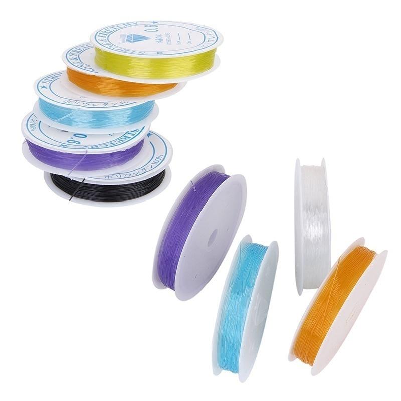 10 Rolls of  Elastic Beading Cord Thread for DIY Jewellery Making Mixed Color---0.6mm