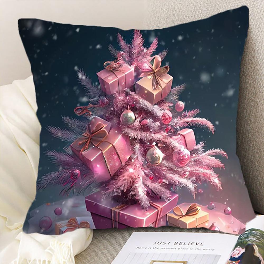 1pc Christmas Tree Pillow Covers for Home Sofa cushion cover, New Year gifts, party decorations, ornaments..