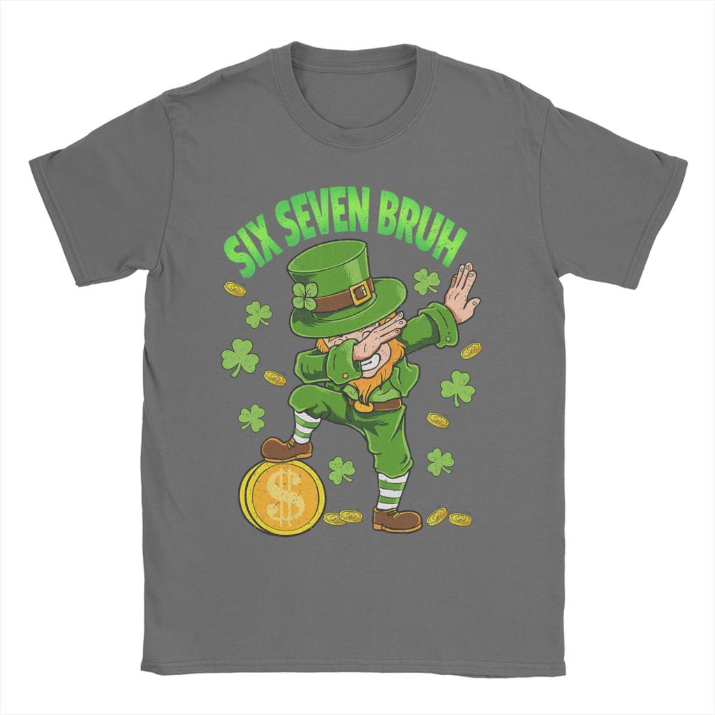Funny Meme Six Seven Bruh St Patricks DayUnisex T Shirt Tees Short Sleeve O Neck TShirts Cotton Graphic Printed Clothes