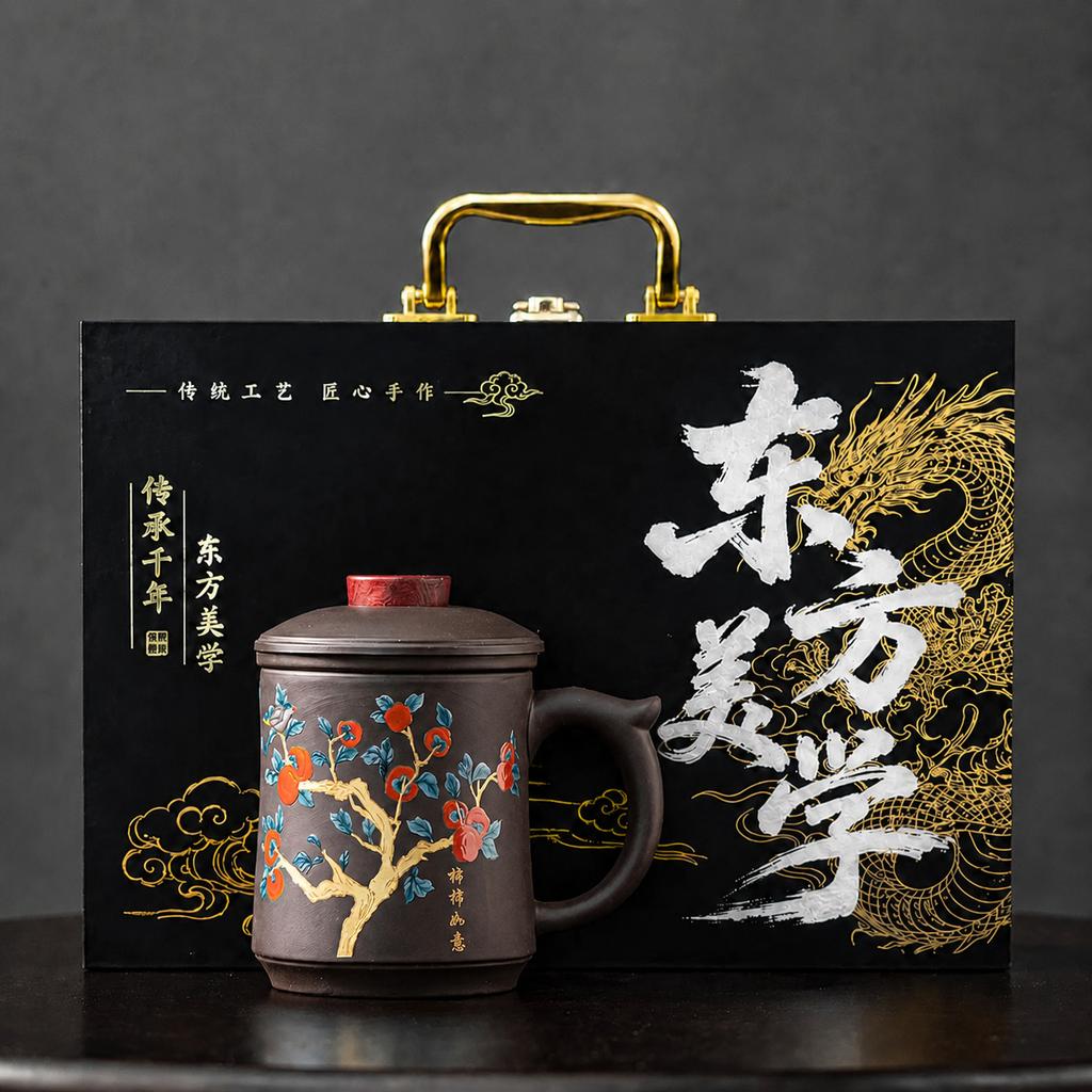 Merchandise raw ore purple sand teacup tea set ceramic set filter tea separation gift box gift gift