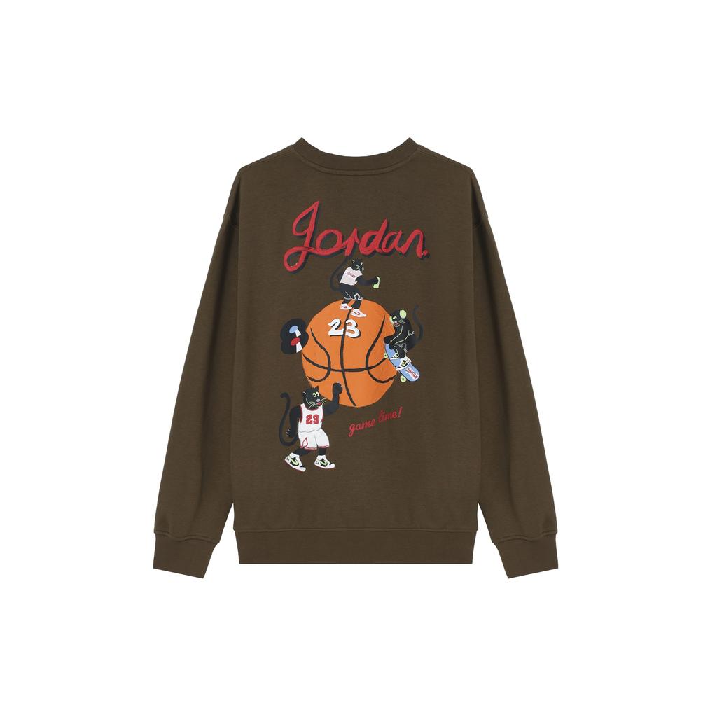 Jordan Sweatshirts Men's Olive Crew Neck Moderate Regular HV1750-366