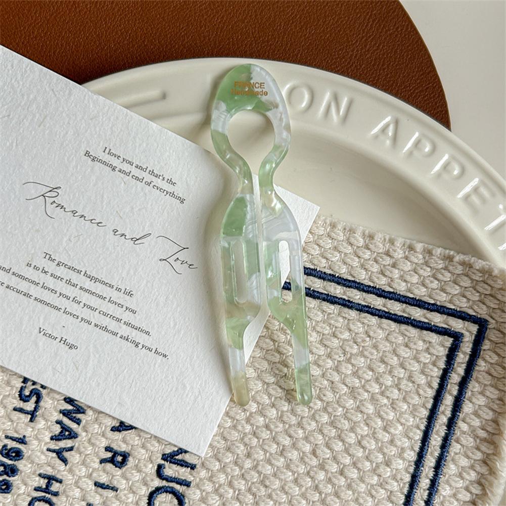 Elegantní U-tvarovaná sponka do vlasů s rybím ocasem, acetátová sponka do vlasů pro snadné drdoly, vidlička do vlasů, dívčí vlasové doplňky