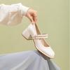 French High Heel Mary Jane Shoes With Chunky Heel For Casual Womens Spring Summer