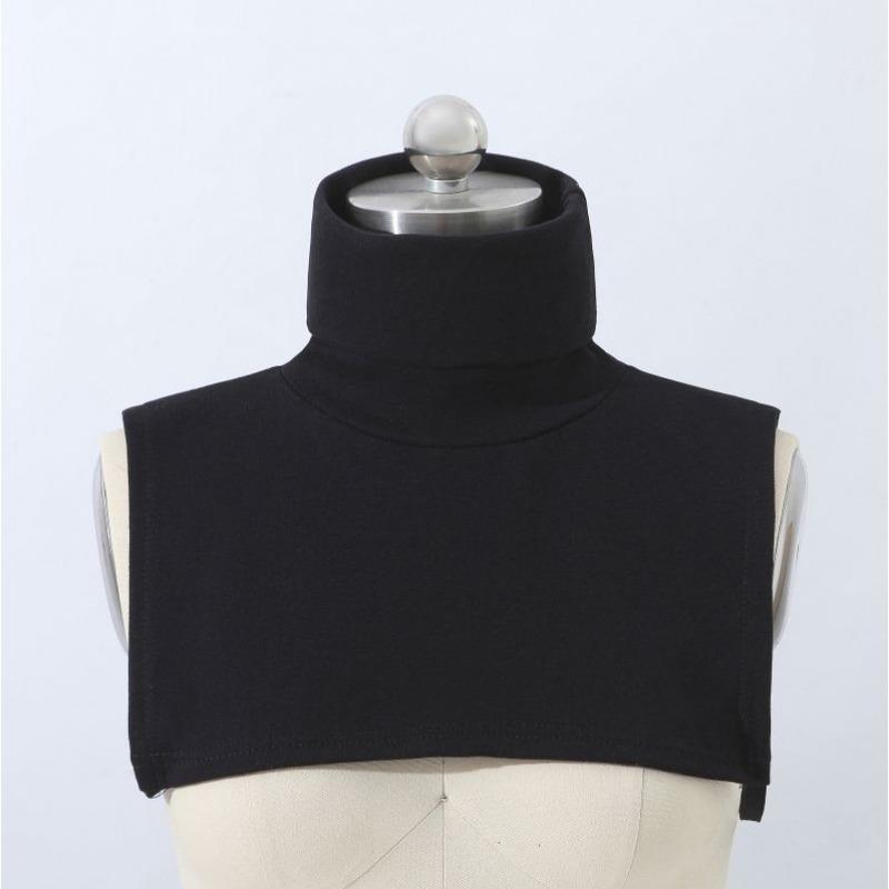 

В язаний штучний комір Аксесуари для коміра з штучного хутра Аксесуари для одягу Основа відвороту Шарф Головний убір Комір-водолазка чорний