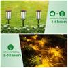 Solar Powered Pathway Landscape Lights Outdoor Waterproof Dusk to Dawn 2 Modes Warm White & White Modern Garden Lights for Path Yard Walkway Driveway