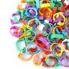 Chicken Foot Ring ID2.0~2.4cm Adjustable Size Poultry Leg No Number Buckle Ring Plastic Chick Duck Goose Poultry Feeding 35 Pcs