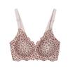 Plus Size Leopard Print Seamless Soft Support Push Up Bra For Women