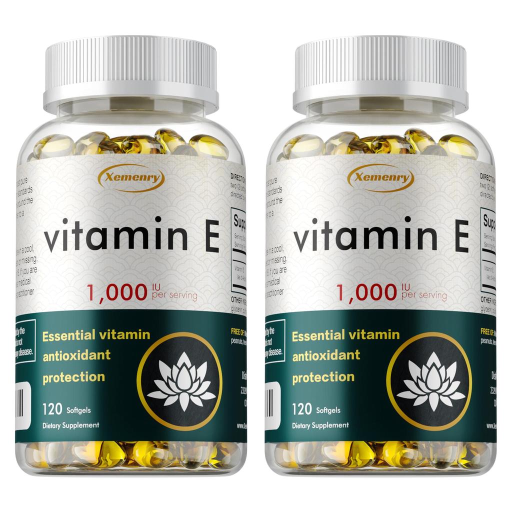 Xemenry - Vitamin E - 1,000 IU per serving - Supports healthy skin, heart, and immune system