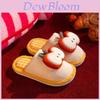 Cartoon Apple Women Men Winter Warm Plush Slippers Non Slip Indoor Outdoor Footwear