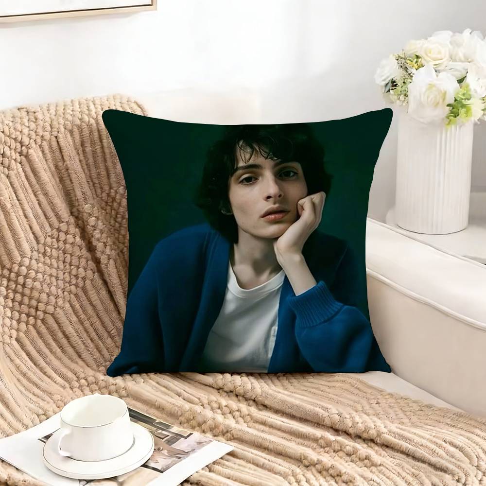 Cool FFinn WWolfhardFW Square DoubleSided printed Pillow Case Bedroom Bedside Pillow Sofa Cushion Cover
