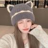 Cold Proof Knitted Hat Windproof Ear Protector Hat Fashion Pullover Hat  Women