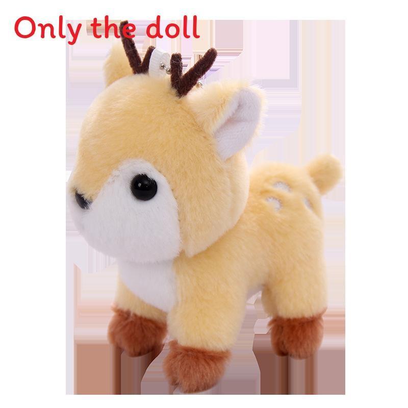 Cute Cartoon Sika Deer Mini Plush Toy Pendant For Gift And Decoration Bag