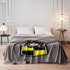 Pirate Emblem on Yellow-Black Shield print blanket soft and cozy perfect for the living room bed sofa or a nap,gift