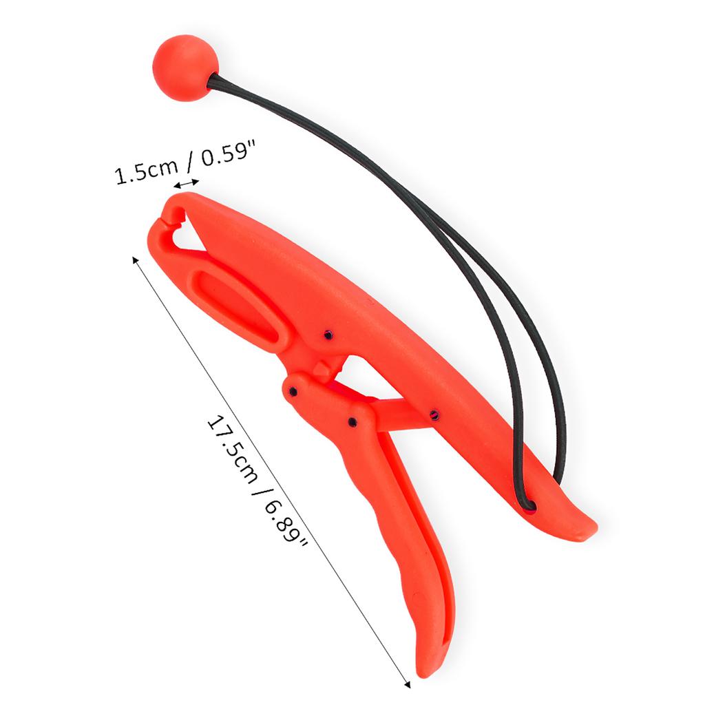 Gheară de buze pentru pește plutitoare durabilă cu lanyard elastic, echipament de pescuit(Roșu L)