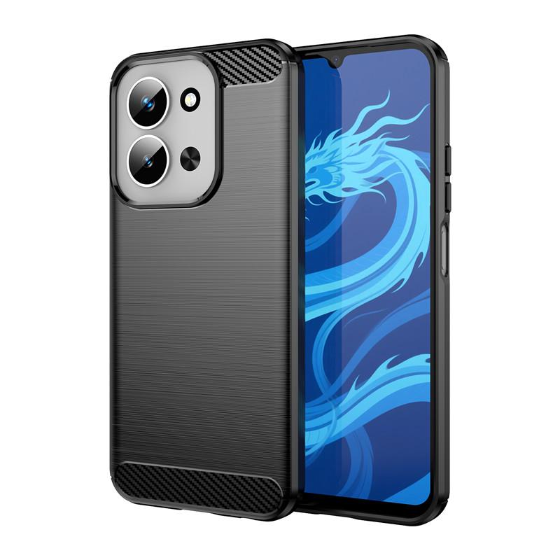 For Redmi 15C 4G-deksel For Xiaomi Redmi 10C 12C 13C 14C 15C-deksel Karbonfiber Støtsikker Silikon Støtfanger For Redmi 15C