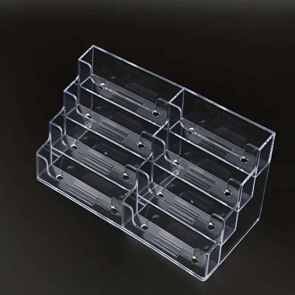 Display Holder Name Card Display Stand Transparent Business Card Storage Box  Organization Stand