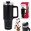 STEEL THERMAL MUG THERMOS 1100ml WITH HANDLE AND STRAW KLAUSBERG KB-7942