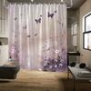 Butterfly Shower Curtain, Vibrant Flower & Butterfly Art Print,  Perfect for All Seasons, Bathroom Decor