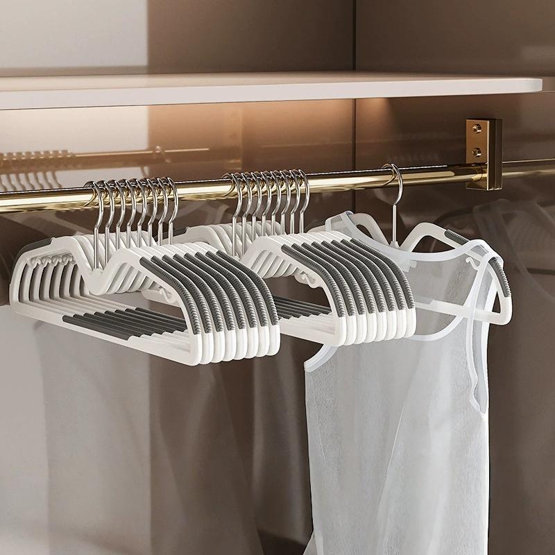 Non-Slip Plastic Hangers - Versatile, Traceless Design for Clothes, Bras & More - Ideal for Home Storage & Retail Display