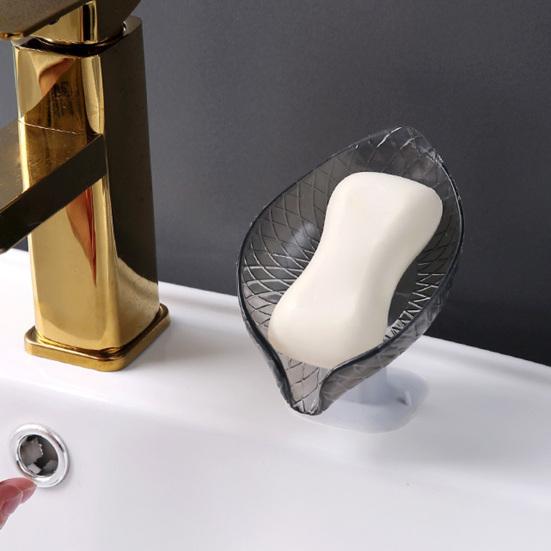Punch-free Soap Box Stain-proof Unique Creative Leaf-shaped Soap Dish Bathroom Accessories