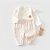 Babykoi Baby Clothes Long Sleeve Romper Boys Girls Unisex Spring Autumn Newborn Coveralls Front Opening Underwear Tie Strings Preparing for Birth Gift