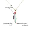 Gouden/Zilveren Halskettingen Emaille Palestina Kaart Ketting Roestvrij Staal Halsketting