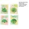 4PCS Memo Notes with Leaf Shape Smooth Writing Memo Sticker Strong Adhesive Reusable Practical Reminder Notes for Home Office