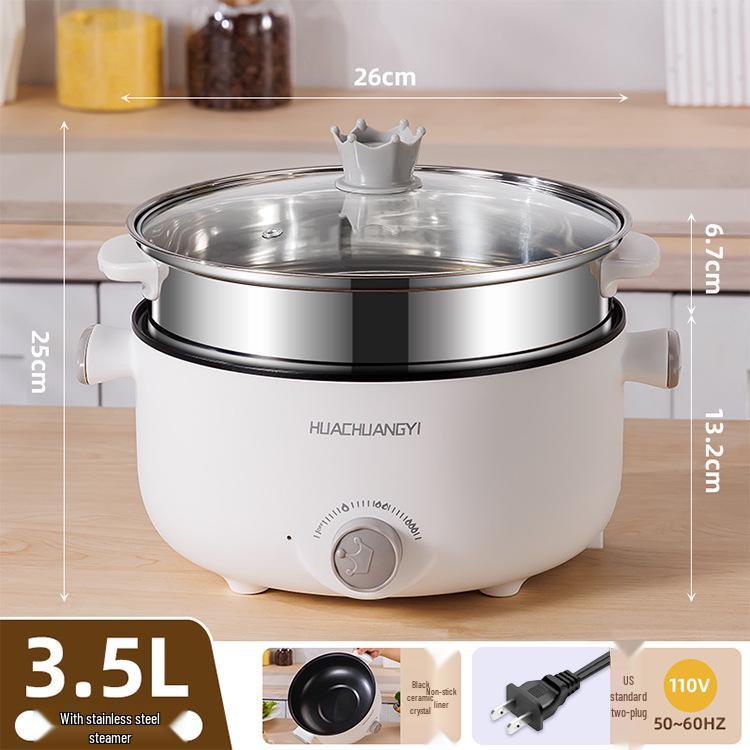 "110V Multifunction Electric Cooker & Non-stick Frying Pan for Dorms, with Smart Reservation"