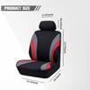 Car Front Seat Covers Only, Sports Breathable Mesh Vehicle Front Seat Protectors with Removable Headrest Covers, Auto Interior Protection