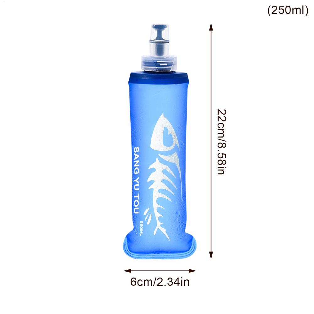 

250/500ml TPU Outdoor Sport Bottle Folding Soft Flask Drink Water Bottle Running Camping Hiking Bicycle Fitness Water Bag