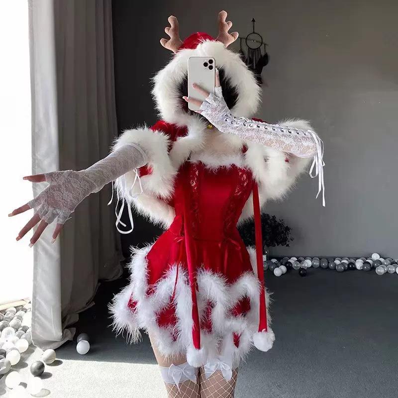 Christmas Dress Sexy Halloween Suit Nightclub Bunny Sexy Maid Seduction Cute Princess Party Suit
