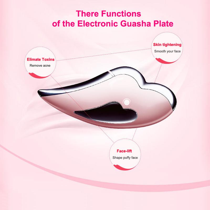 Elektrisches Guasha-Gesichtsmassagegerät, Mikrostrom-Facelifting-Maschine, Schabemassage-Tool, Anti-Aging-Falten-Entferner, Abnehm-Tool